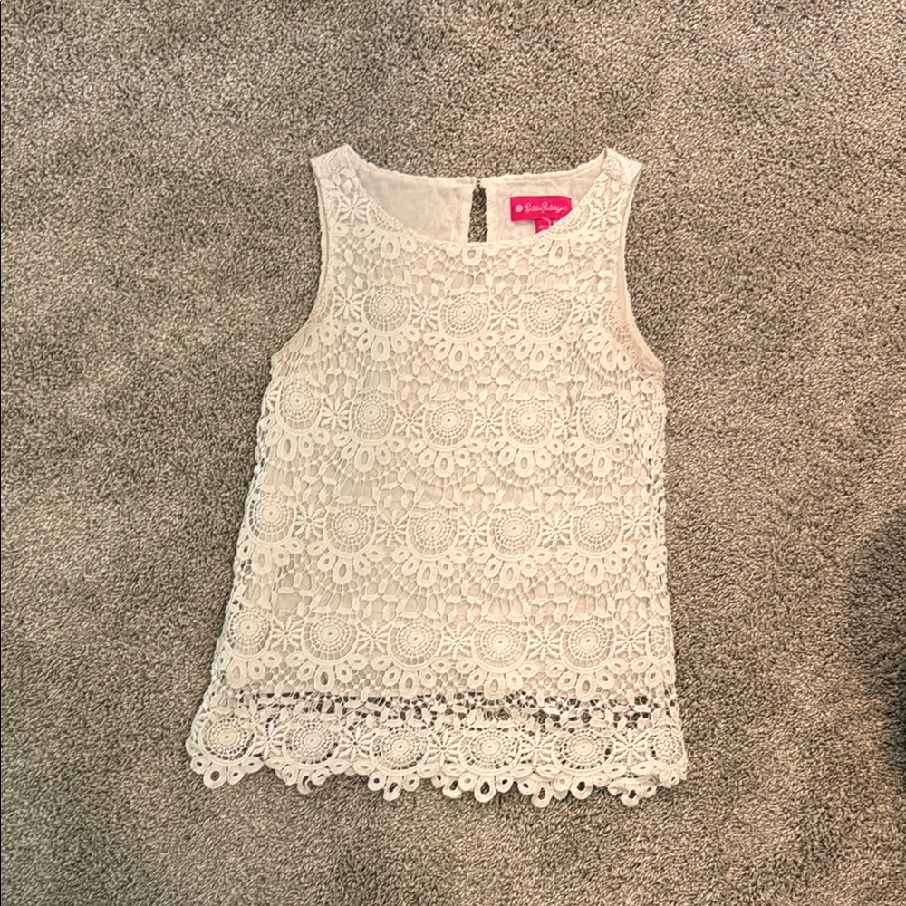 Lilly Pulitzer for Target Cream Lace Sleeveless Top